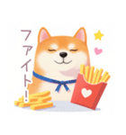 ハンバーガーと柴犬スタンプ（個別スタンプ：35）