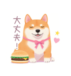 ハンバーガーと柴犬スタンプ（個別スタンプ：36）