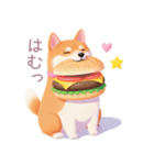 ハンバーガーと柴犬スタンプ（個別スタンプ：39）