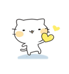 ゆるかわ白猫の毎日使える日常スタンプ（個別スタンプ：5）