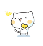 ゆるかわ白猫の毎日使える日常スタンプ（個別スタンプ：6）