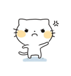 ゆるかわ白猫の毎日使える日常スタンプ（個別スタンプ：25）