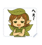葉っぱの妖精のほのぼのライフ（個別スタンプ：1）