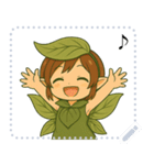 葉っぱの妖精のほのぼのライフ（個別スタンプ：16）