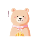 ハンバーガーとくまさんスタンプ（個別スタンプ：10）
