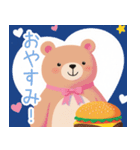 ハンバーガーとくまさんスタンプ（個別スタンプ：39）