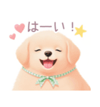 ハンバーガーと仲良し子犬スタンプ（個別スタンプ：24）