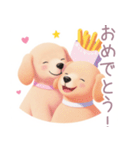 ハンバーガーと仲良し子犬スタンプ（個別スタンプ：29）
