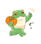 秋をむカエル…（個別スタンプ：3）