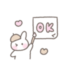 ゆるい手書きうさぎ☆秋スタンプ（個別スタンプ：1）