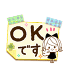 気くばり♡ゆるふわガール♥挨拶と敬語メモ（個別スタンプ：1）