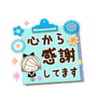 気くばり♡ゆるふわガール♥挨拶と敬語メモ（個別スタンプ：11）