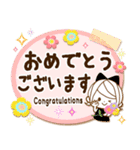 気くばり♡ゆるふわガール♥挨拶と敬語メモ（個別スタンプ：25）