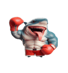ボクシングサメ大爆笑,（個別スタンプ：8）