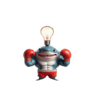 ボクシングサメ大爆笑,（個別スタンプ：13）