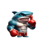 ボクシングサメ大爆笑,（個別スタンプ：14）