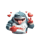 ボクシングサメ大爆笑,（個別スタンプ：15）