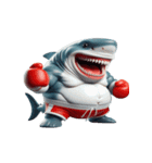ボクシングサメ大爆笑,（個別スタンプ：17）