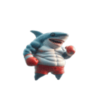 ボクシングサメ大爆笑,（個別スタンプ：20）