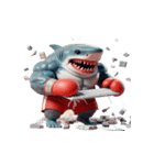 ボクシングサメ大爆笑,（個別スタンプ：22）