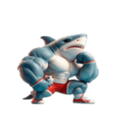 ボクシングサメ大爆笑,（個別スタンプ：24）