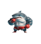 ボクシングサメ大爆笑,（個別スタンプ：27）