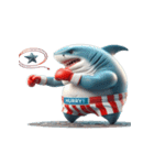 ボクシングサメ大爆笑,（個別スタンプ：29）