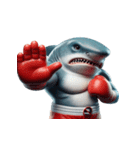 ボクシングサメ大爆笑,（個別スタンプ：31）