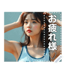 【バスケ女子】セクシーお姉さん（個別スタンプ：9）