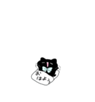 【小さい】水色リボンのゆるいこねこ（個別スタンプ：18）