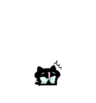 【小さい】水色リボンのゆるいこねこ（個別スタンプ：24）