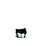 【小さい】水色リボンのゆるいこねこ（個別スタンプ：32）