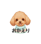 トイプードル(リアルタッチ、アプリコット)（個別スタンプ：14）