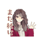 ふんわり大人女子の秋（個別スタンプ：34）