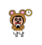 ポポベア、日常会話、韓国語！（個別スタンプ：14）