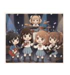 軽音部の女の子②ステッカー風♡（個別スタンプ：1）