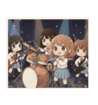 軽音部の女の子②ステッカー風♡（個別スタンプ：5）