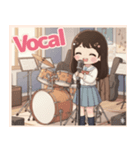 軽音部の女の子②ステッカー風♡（個別スタンプ：13）
