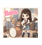 軽音部の女の子②ステッカー風♡（個別スタンプ：17）