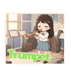 軽音部の女の子②ステッカー風♡（個別スタンプ：29）