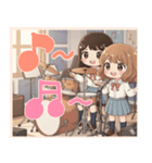 軽音部の女の子②ステッカー風♡（個別スタンプ：37）
