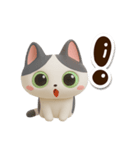 ハチワレぶち【3D】（個別スタンプ：19）