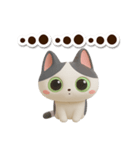 ハチワレぶち【3D】（個別スタンプ：22）