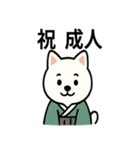真っ白柴犬の日常スタンプ（個別スタンプ：33）