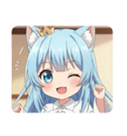 前髪ぱっつんアリサスタンプ（個別スタンプ：17）