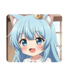 前髪ぱっつんアリサスタンプ（個別スタンプ：20）