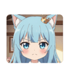 前髪ぱっつんアリサスタンプ（個別スタンプ：32）