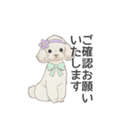 トイプードル ホワイト（使いやすい敬語）（個別スタンプ：14）