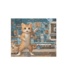 動く！ドット絵風のネコ（個別スタンプ：5）