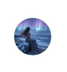 恋人と海とオーロラの夜✨️Aurora Night（個別スタンプ：8）